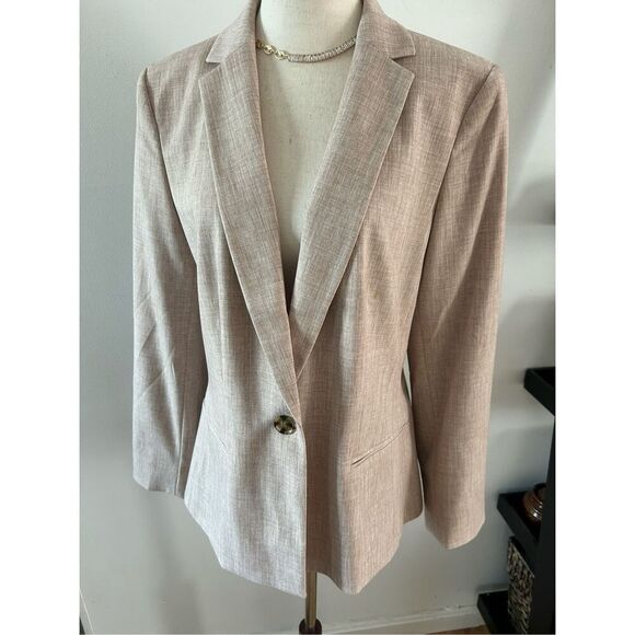 Ann Taylor brown tan blazer size 12P - Picture 1 of 6